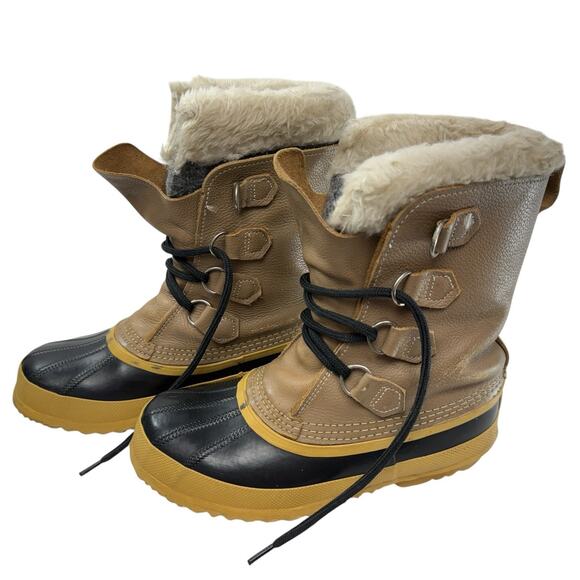 Sorel Snow Boots Size 8 Vintage Made In Canada Manitou Insulated Lace Up Winter - Picture 1 of 12